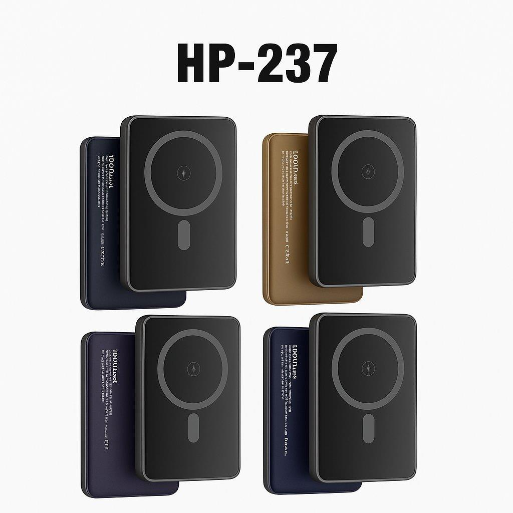 HEPU HP-237 10.000 mAh MagSafe Kablosuz Powerbank – 15W Kablosuz + 22W PD Hızlı Şarj