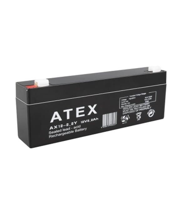 12 VOLT 2.2 AMPER YATAY AKÜ ATEX 179*35*60 mm