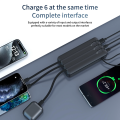 HEPU HP-255 50.000 mAh Süper Kapasiteli 22.5W PD Hızlı Şarjlı Powerbank – 3 Kablolu LED