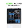 KÖNİG KA-4701 2X350 WATT USB+BT Equalizer 4 KANAL POWER MİXER