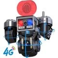 AVENİR AV-AV-S446 4 Kameralı 3PTZ Kamera 4G Sim Kartlı Solar Panelli Sokak Lambası
