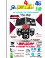 AVENİR AV-AV-S446 4 Kameralı 3PTZ Kamera 4G Sim Kartlı Solar Panelli Sokak Lambası
