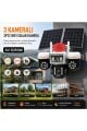 AVENİR AV-S264W 3 Kameralı 3PTZ WİFİ Solar Güneş Panelli 6MP PTZ Kamera