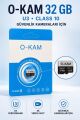 O-KAM 32GB MicroSd Hafıza Kartı U3 CLASS10 V30 Drone - Aksiyon - Güvenlik Kamerası İçin