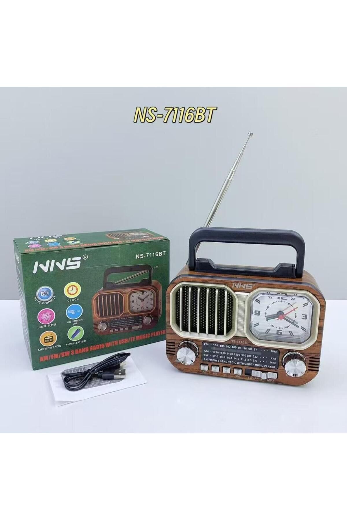 NNS NS-7116BT BLUETOOTH USB NOSTALJİK ŞARJLI RADYO