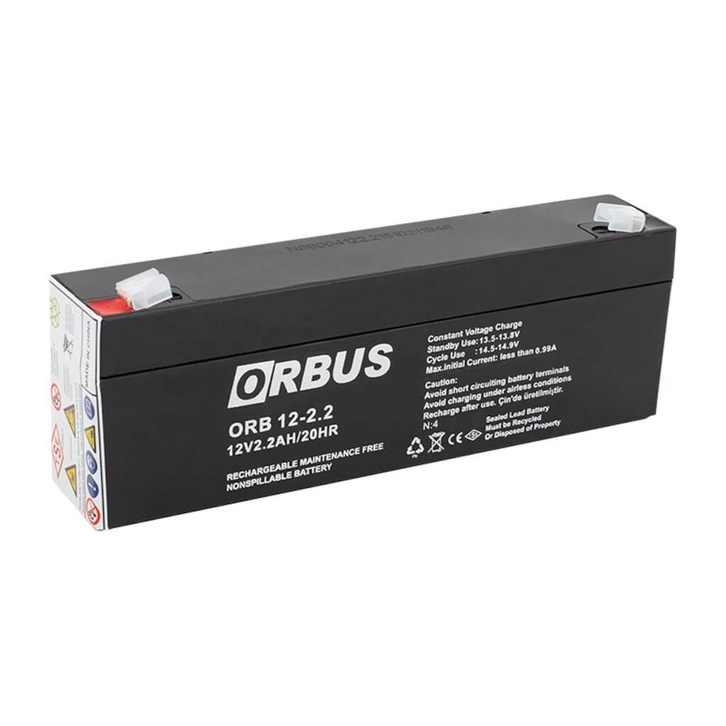 12 VOLT 2.2 AMPER YATAY AKÜ ORBUS-ÖLÇÜLER 178*34*60 mm-900 GRAM