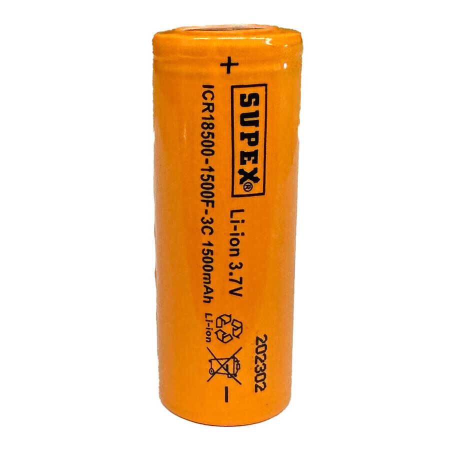 18500-1500MA 3.7 VOLT  3C PİL DÜZ KAFA PİL SUPEX