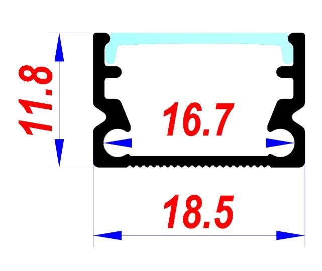 ALİMİNYUM LED PROFİL KASASI YA-001 C KASA+CAM DAHİL 305 CM 1 BOY  FİYATIDIR
