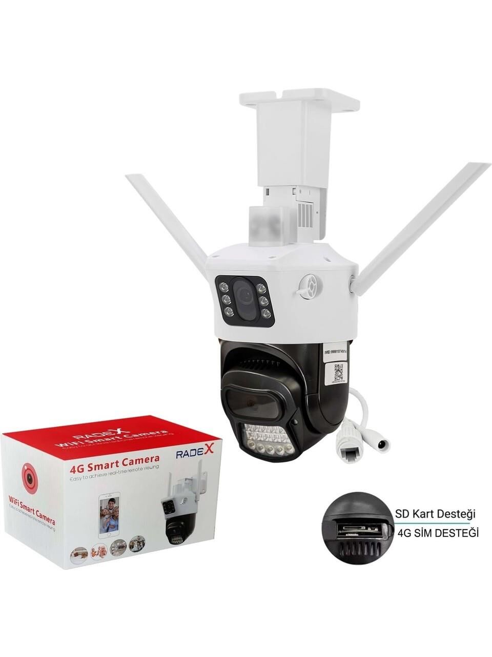 X5 TECH RX-394G 4G SİM KARTLI 12 VOLT 3+3MP ÇİFT LENS  PTZ KAMERA