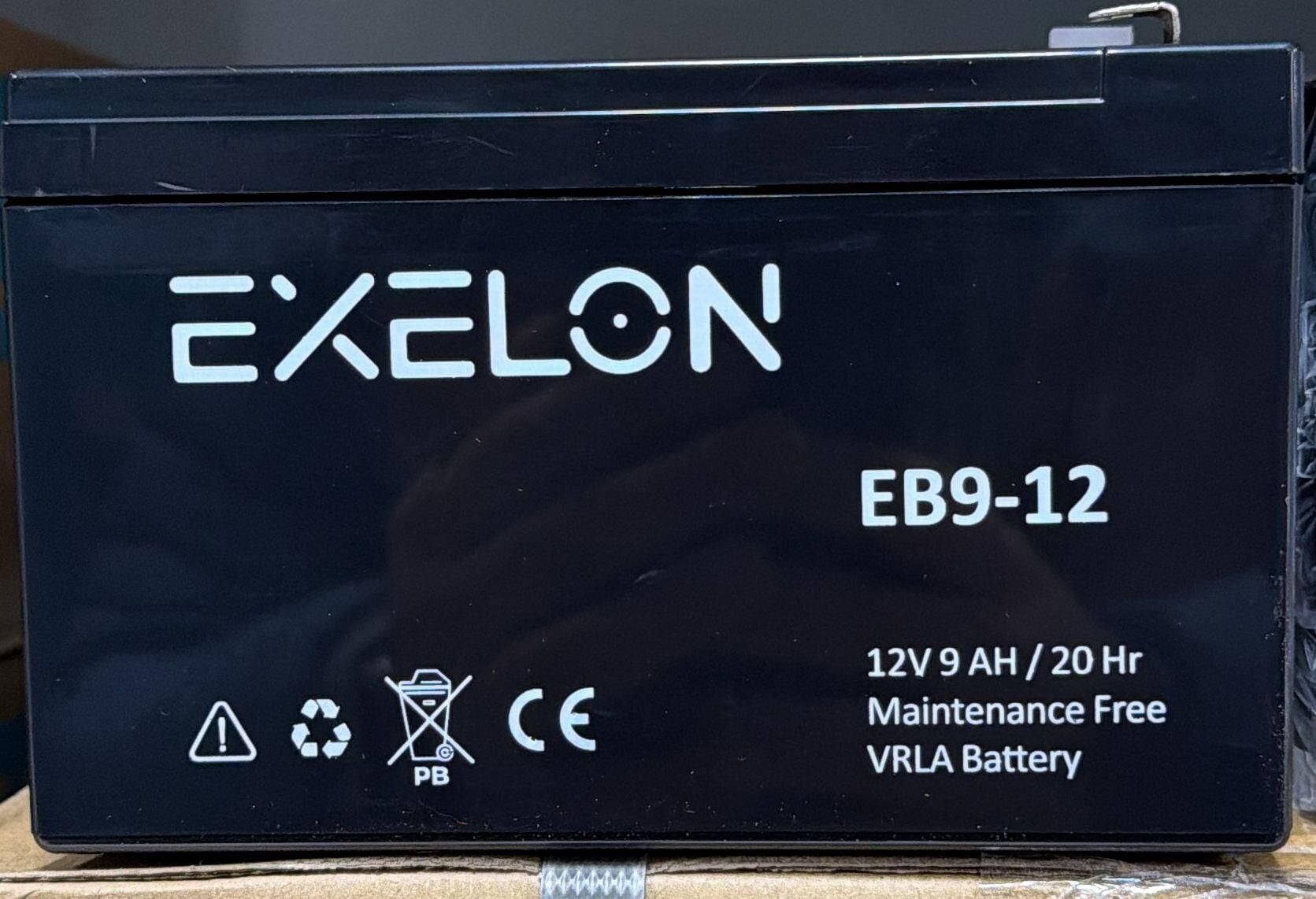 12 VOLT 9 AMPER AKÜ EXELON ÖLÇÜLER 150*65*90 mm-2460 kg
