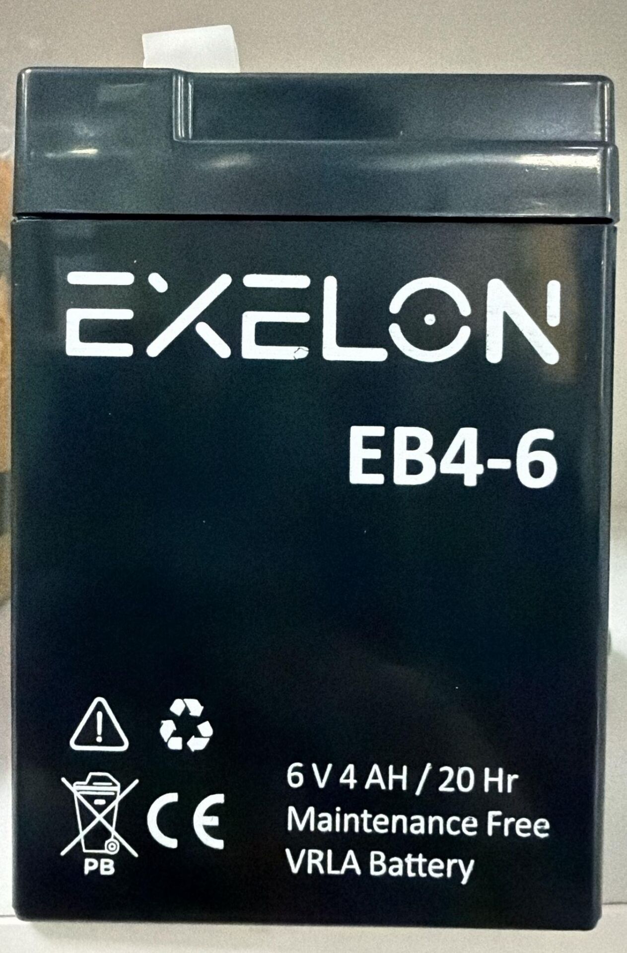 6 VOLT 4 AMPER AKÜ EXELON ÖLÇÜLER 70*48*101 mm.650 gram