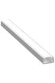 BAR LED KANALI-16.6*6.5*12.4 SIVA ÜSTÜ ALİMİNYUM DÜZ TİP KAPAK DAHİL 1 BOY 2 mt FİYATIDIR