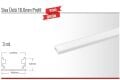 BAR LED KANALI-16.6*6.5*12.4 SIVA ÜSTÜ ALİMİNYUM DÜZ TİP KAPAK DAHİL 1 BOY 3 mt FİYATIDIR