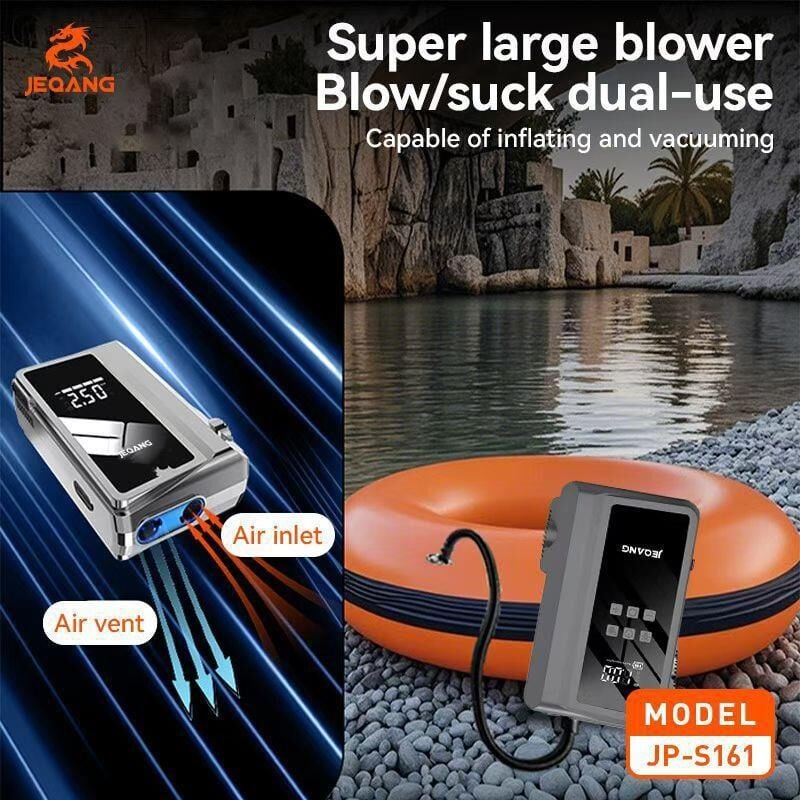 JP-S161 ARAÇ AKÜ TAKVİYE ŞOK CİHAZI + KOMPRESÖR + POWERBANK + EL FENERİ
