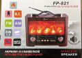 FEPE FMFP-821 Şömineli - Bluetooth - Usb - Şarjlı Nostaljik Radyo