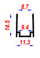 NEON LED KANALI ALİMİNYUM YA-018-GENİŞ TİP DIŞTAN DIŞA 14,50X11,30MM 1 BOY 210cm FİYATIDIR