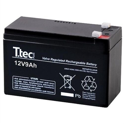 12 VOLT 9 AMPER AKÜ TTEC 151x65x94-2455 GRAM