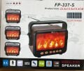 FEPE FMFP-337S Solar Güneş Panelli Şömineli - Bluetooth - Usb - Şarjlı Nostaljik Radyo