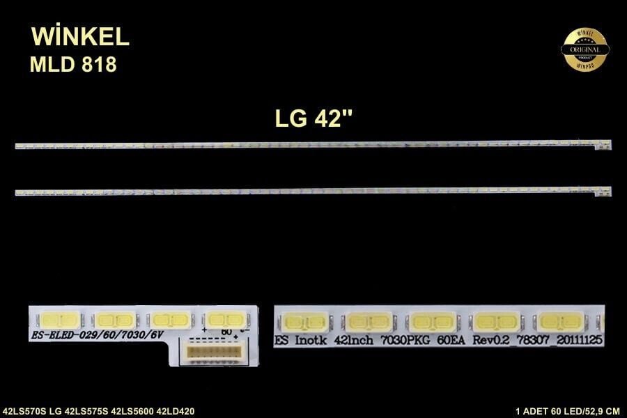 TV LED BAR 818 1 Lİ ÇUBUK-7030pkg-42LS570S-42LS575S-42LS5600-42LD420-ELED029-WİNKEL
