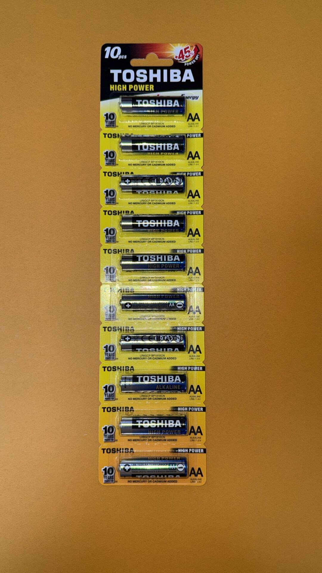 TOSHIBA KALEM PİL ALKALINE AA 10 LU KART ASKILI