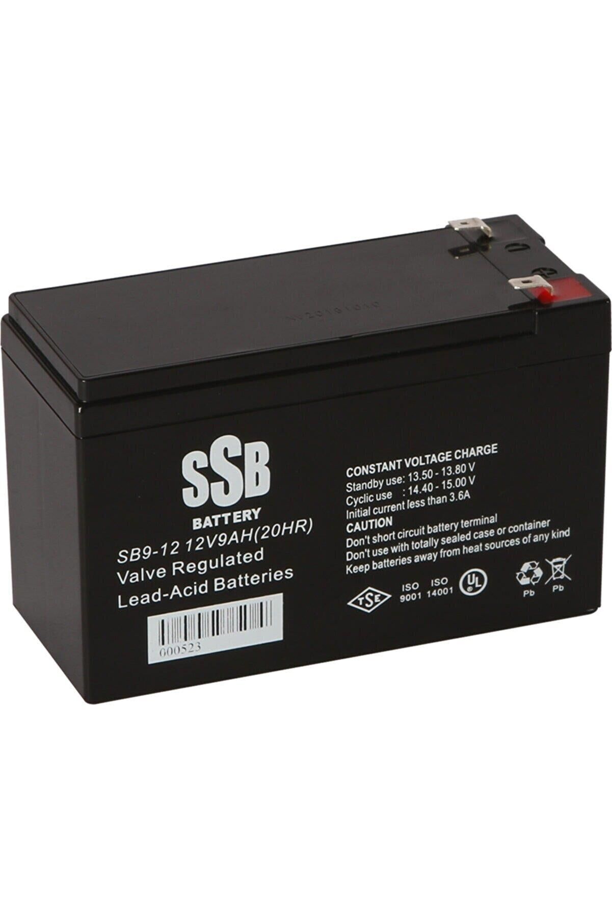 12 VOLT 9 AMPER AKÜ SSB 151x65x94-2550 GRAM