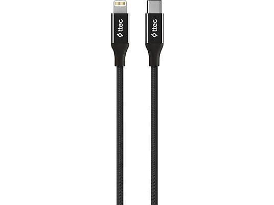 TTec 2DK41S AlumiCable USB-C - Lightning Hızlı Şarj Kablosu 150cm Siyah