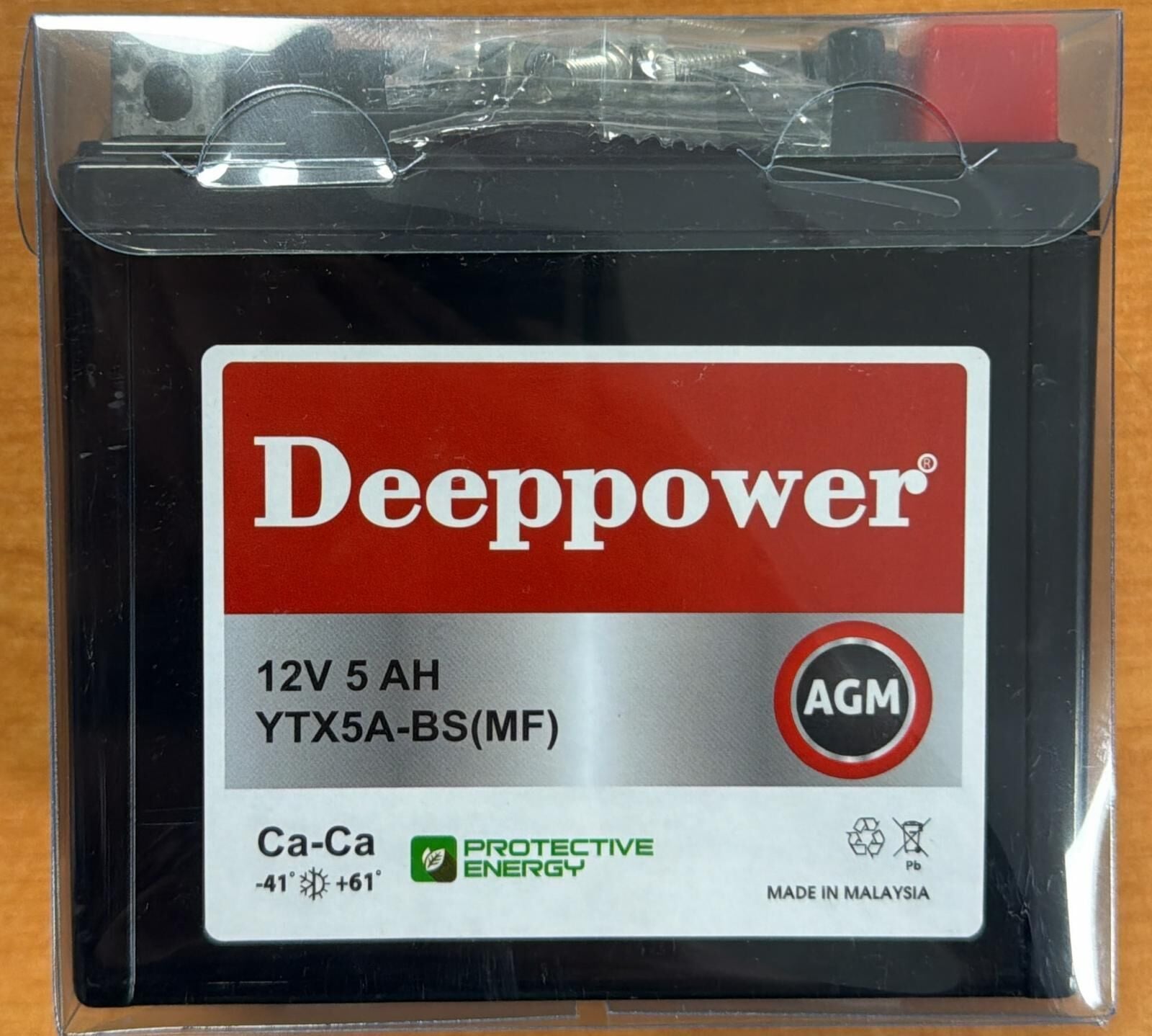 12 VOLT 5 AMPER DEEPPOWER MOTOSİKLET AKÜSÜ-ÖLÇÜLER 114*71*106 mm - 1,7 kg.YTX5A-BS