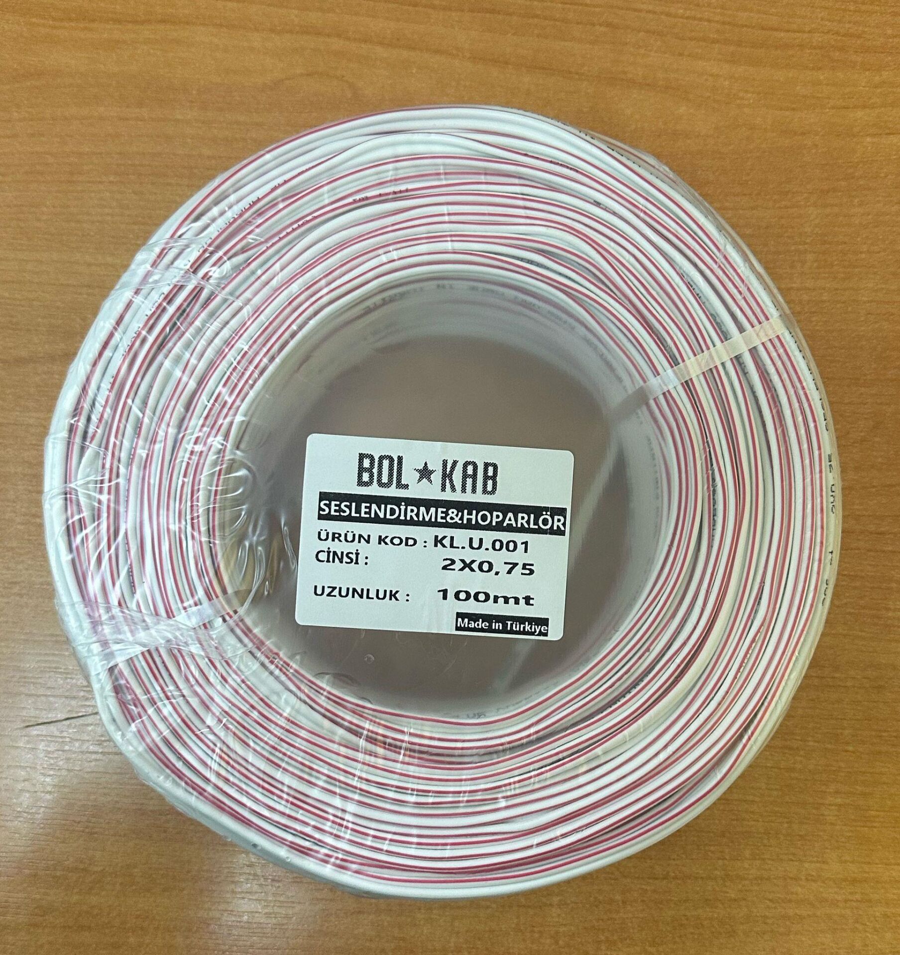 BOLKAB 2X0.75 CCA BEYAZ KODLU KORDON KABLO 1 MT FİYATIDIR