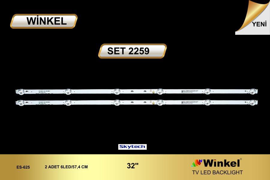 TV LED BAR 2259 TAKIM 2 Lİ-SKYTECH-32ST1000-ST3230-HL-SLT-3230B-3250C-DJTV32190-WİNKEL