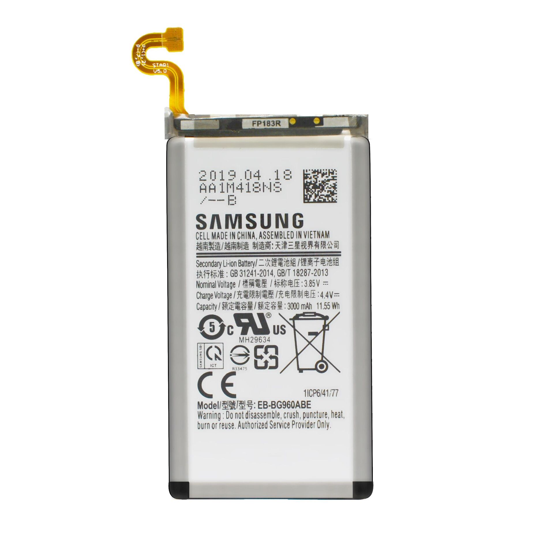 CEP TEL BATARYA SAMSUNG S9 G960F KVK SERVİS ORJİNAL