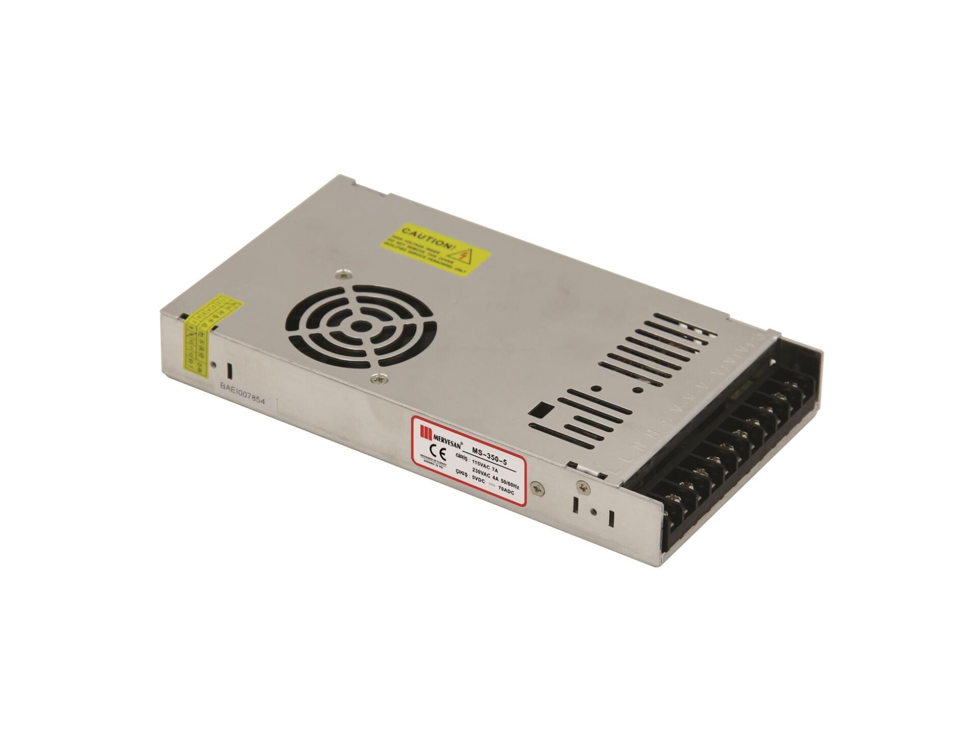 5 VOLT 70 AMPER METAL SLİM KASA ADAPTÖR MERVESAN MT-350-5