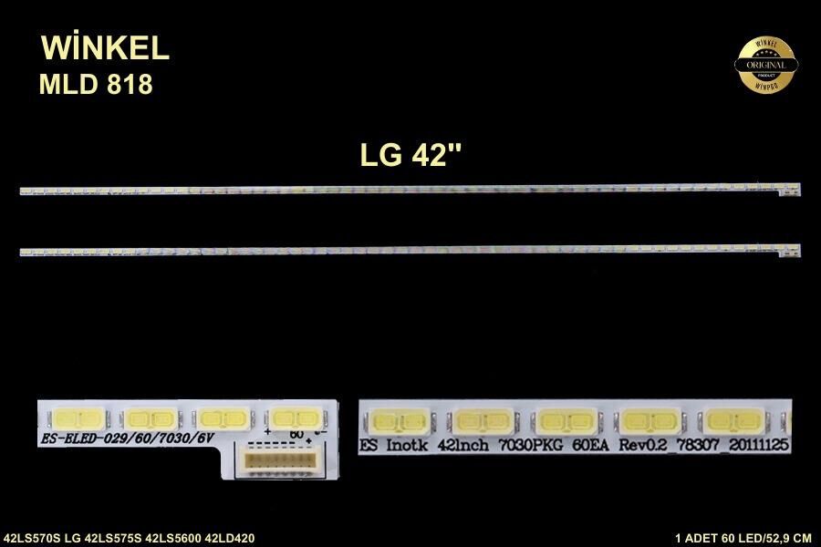 TV LED BAR-818 1 Lİ ÇUBUK-7030pkg-42LS570S-42LS575S-42LS5600-42LD420-ELED029-WİNKEL