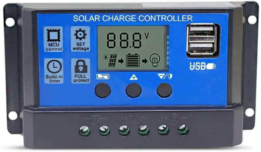 ŞARJ KONTROL CİHAZI KESİCİ PWM 12-24 VOLT 10 AMPER
