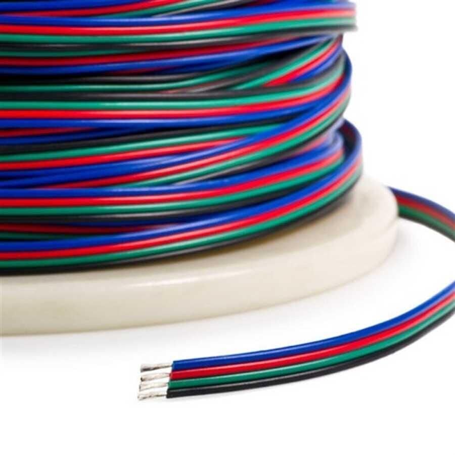 MONTAJ KABLOSU BANT KABLO BAKIR RGB ÇOK TELLİ 4 UÇLU 4X0.22