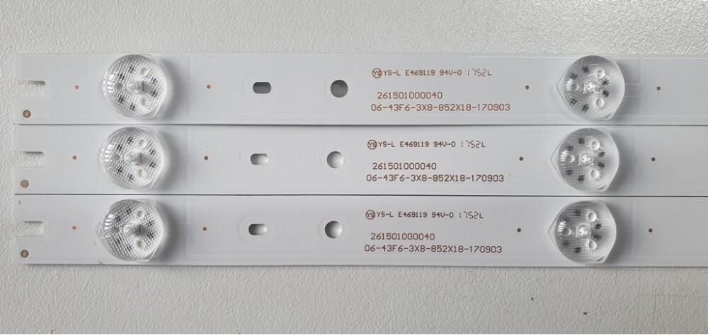 TV LED BAR 2301-2477 TAKIM 3 LÜ-PROFILO 43PA300E-43PA305E-ES-3102-WİNKEL