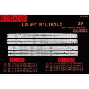 TV LED BAR 2087 TAKIM 8 Lİ 49UH610V-2708A-6916L-2707A-2706A, 6916L-2705A GEN-1030