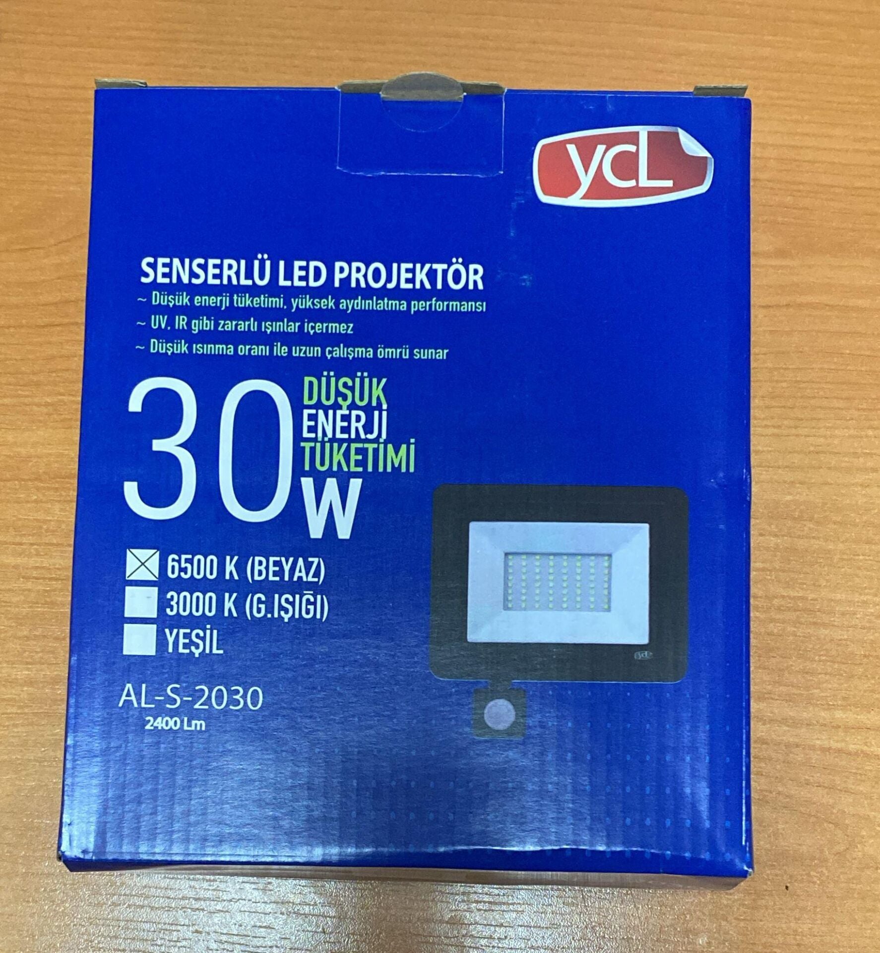 YCL AL-S-2030 30 WATT SENSÖRLÜ LED PROJEKTÖR BEYAZ