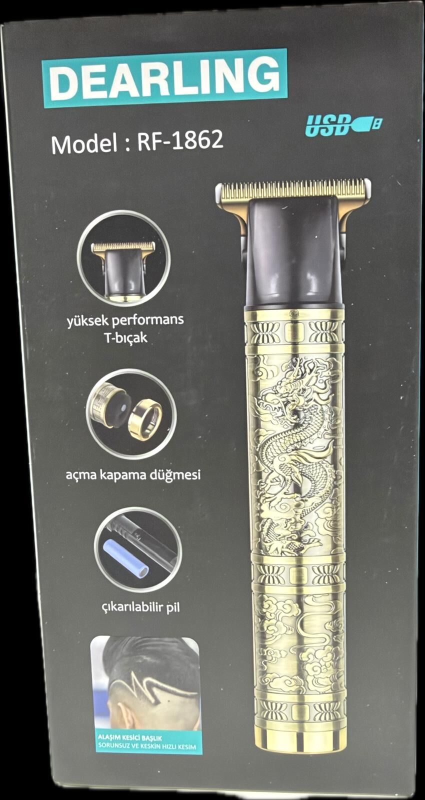 DEARLING-RF-1862 ŞARJLI SAÇ TRAŞ MAKİNASI