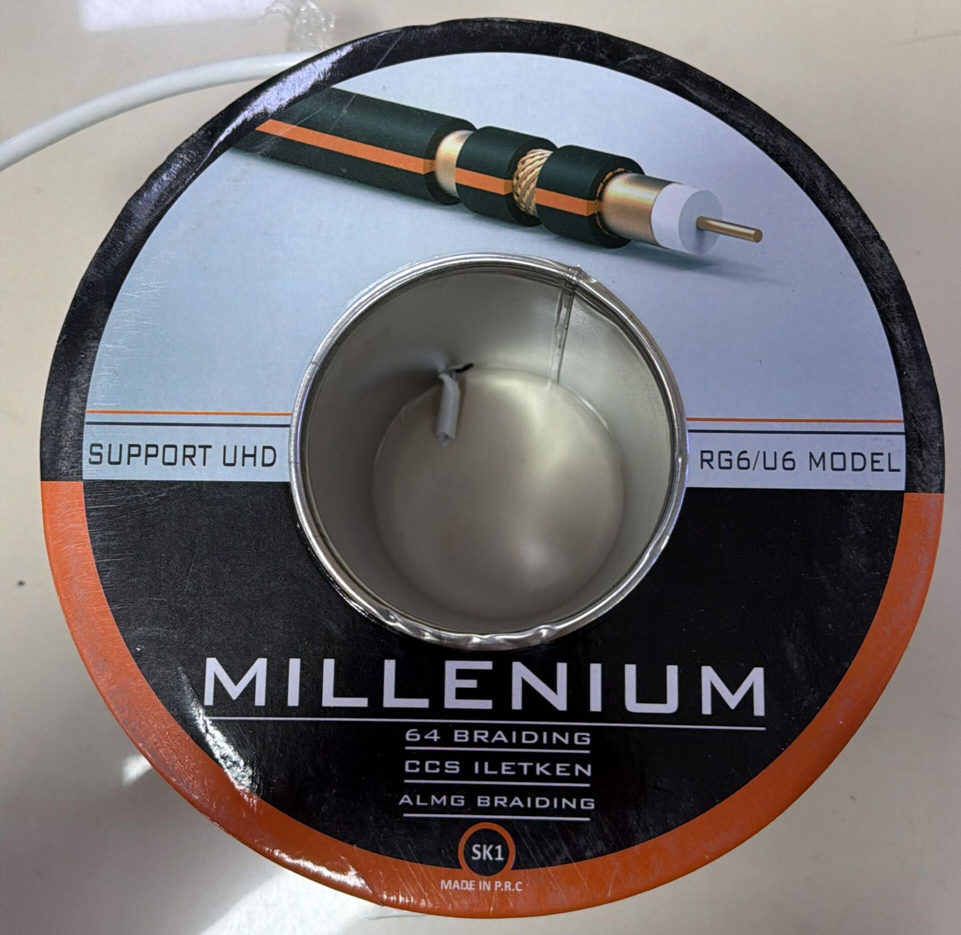 MILLENIUM RG 6 U6 ANTEN KABLOSU BEYAZ 64 TELLİ 1 MT FİYATIDIR