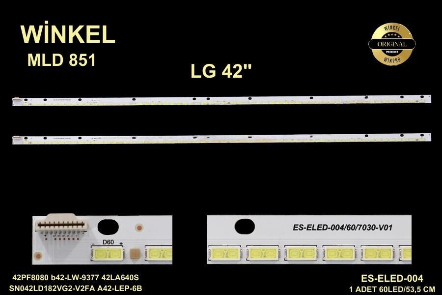 TV LED BAR 851 1 Lİ ÇUBUK-42PF8080-42LA640--ELED004-WİNKEL