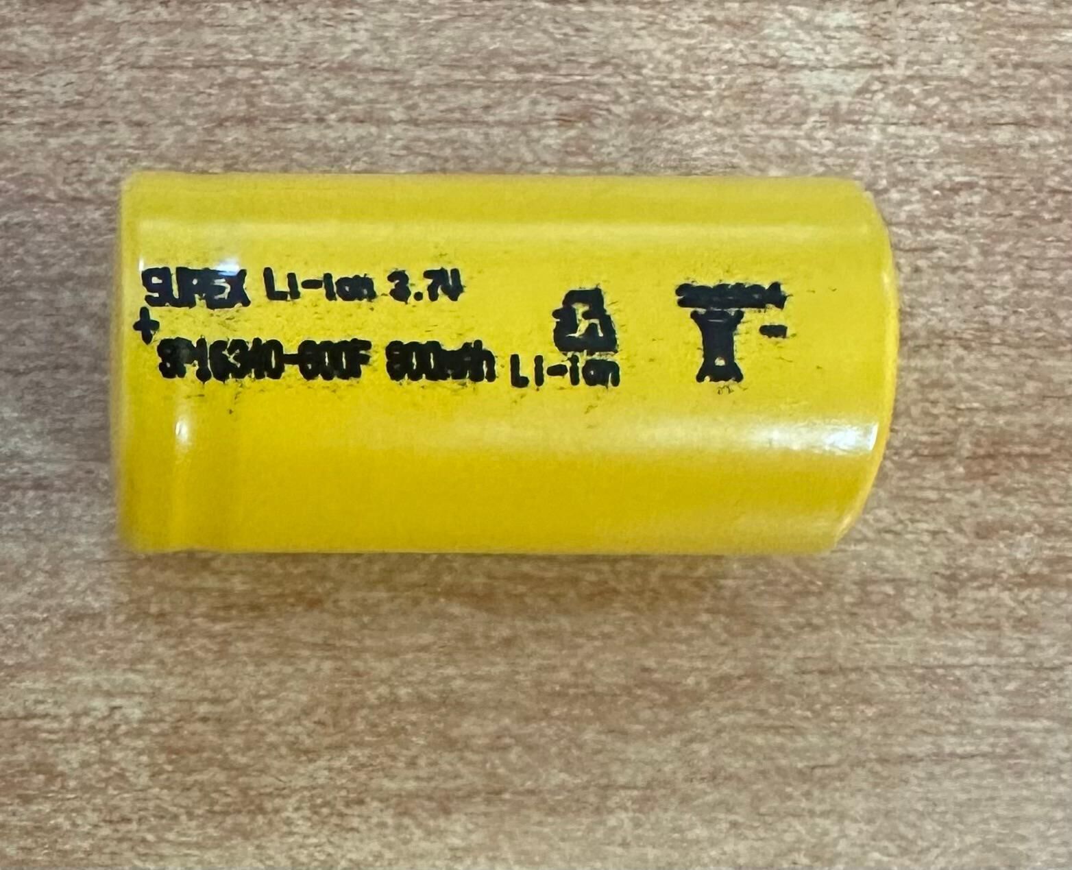 16340--800MA 3.7 VOLT DÜZ KAFA PİL SUPEX