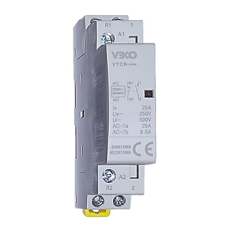 VİKO KONTAKTÖR 25 AMPER 1NO+1NC-VTCR-25/11 RAY TİPİ