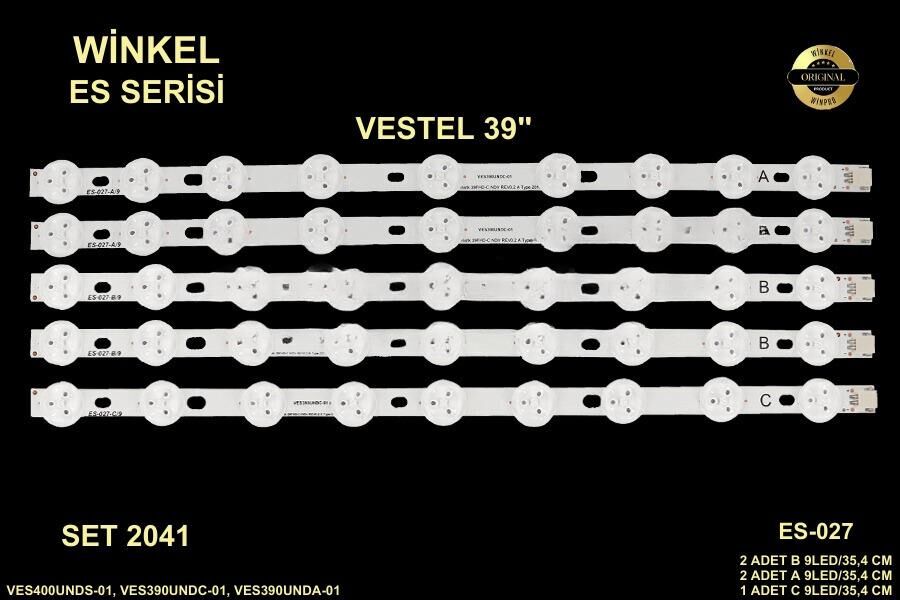 TV LED BAR 2041 TAKIM 5 Lİ-VES400UNDS-40FA4000-40PF3025-40SD5000-C134- GEN-027-WİNKEL