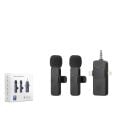 HADRON HDX2782 TYPE-C+IPHONE+AUX  KABLOSUZ ÇİFTLİ 2 YAKA MİKROFONU