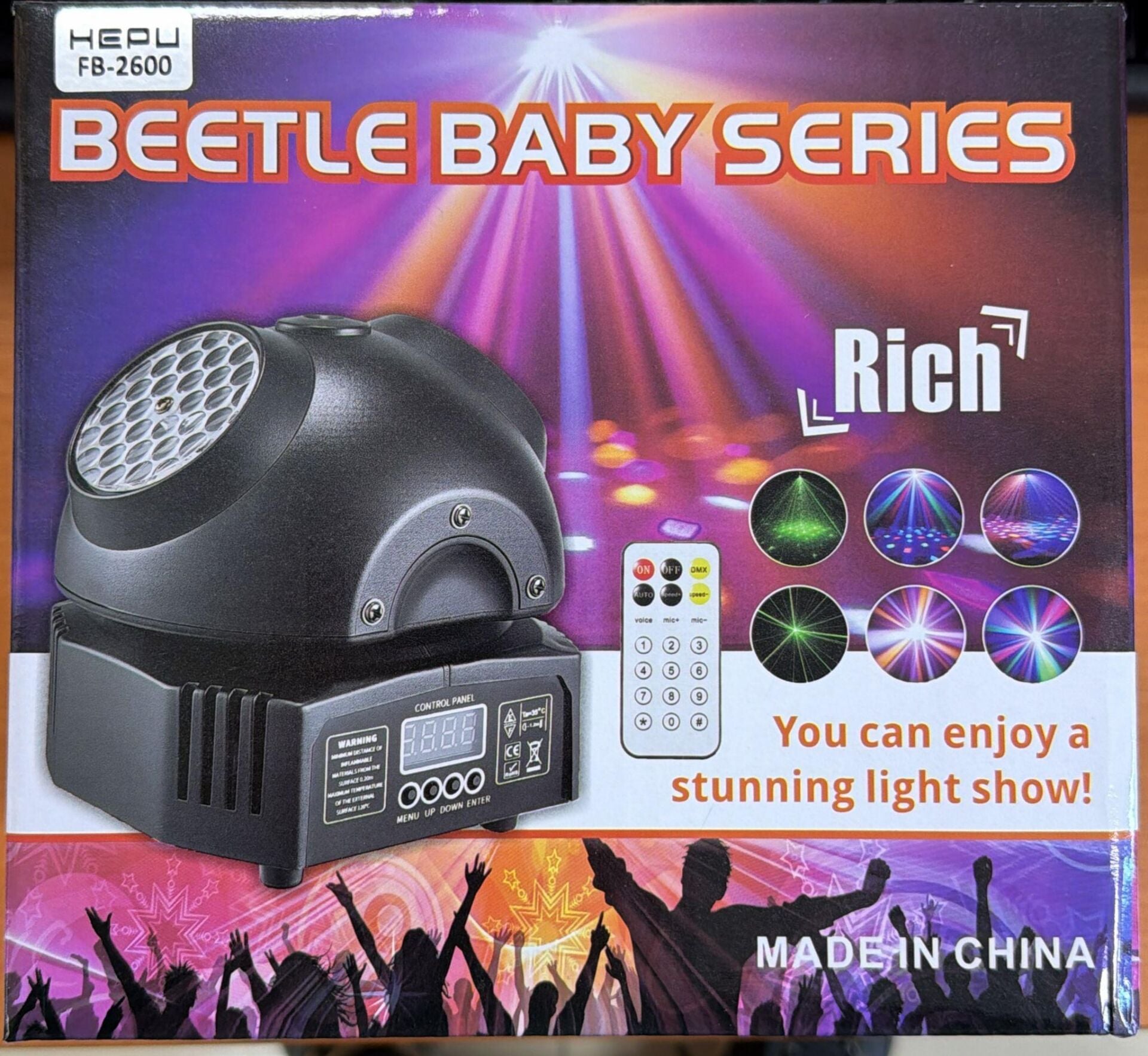 HEPU FB-2600 BEETLE BABY RİCH KUMANDALI DİSKO & PARTİ IŞIĞI