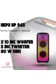 HEPU HP-943 2X10'' 2X25CM KABLOSUZ 1 EL MİKROFON BLUETOOTH ŞARJLI MÜZİK KUTUSU