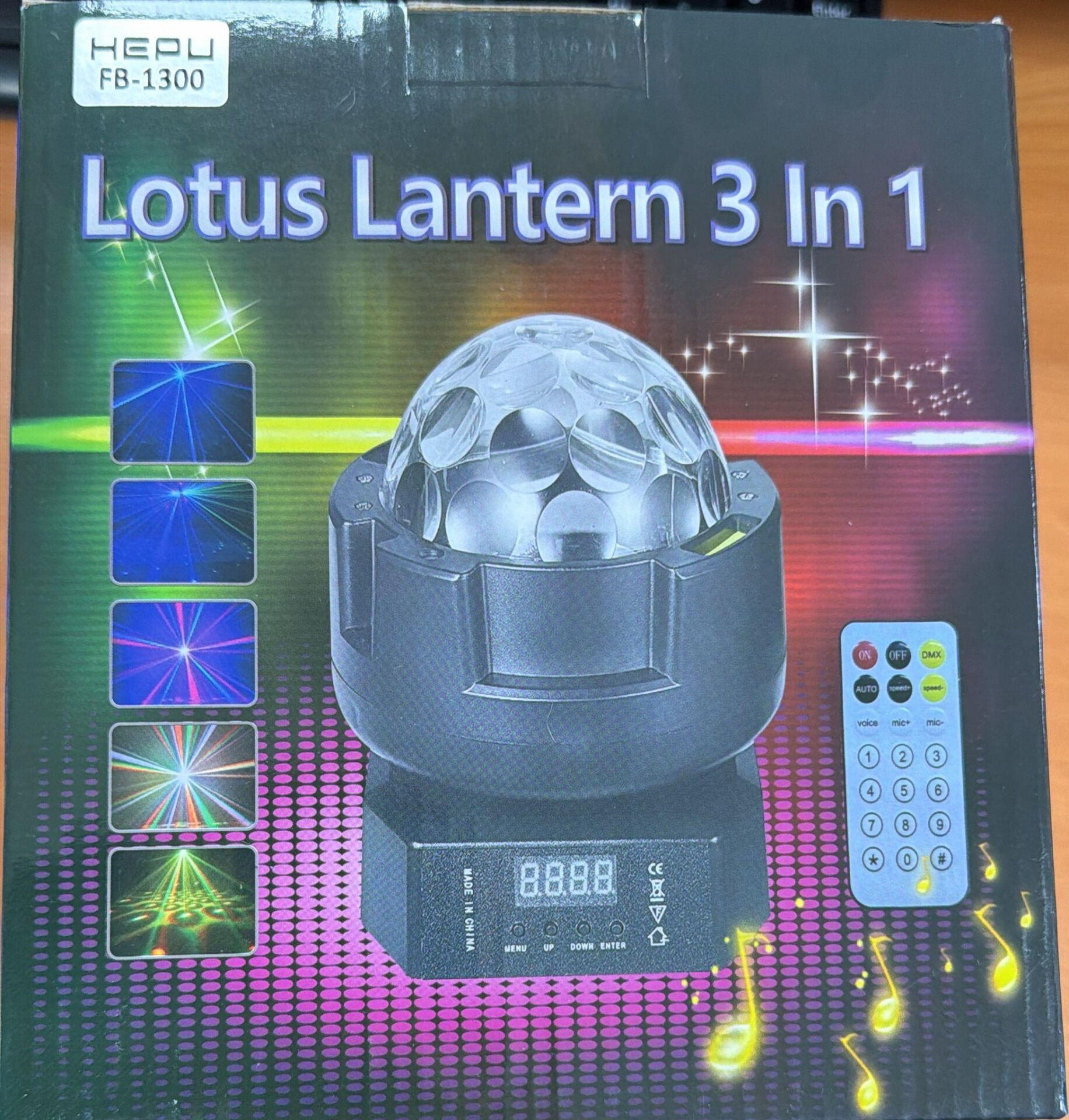 HEPU FB-1300 LOTUS LANTERN 3İN1 KUMANDALI DİSKO & PARTİ IŞIĞI