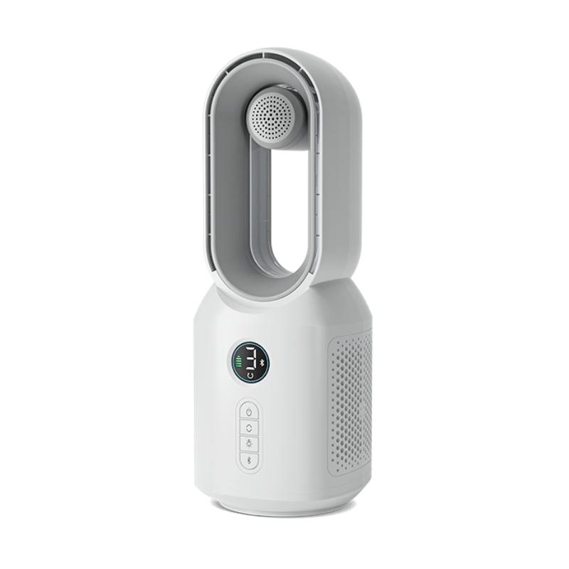 HEPU HP-F29 Sessiz Pervanesiz 360° Döner USB Şarjlı Masaüstü Fan – Bluetooth Hoparlörlü