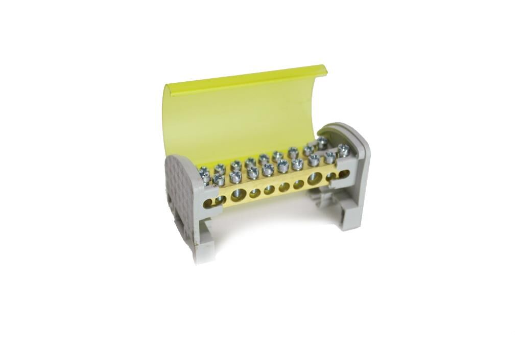 DAĞITIM ÜNİTESİ KAPAKLI 125 AMPER 7X12MM  2+5 DELİKLİ 2 KUTUPLU ÇETSAN