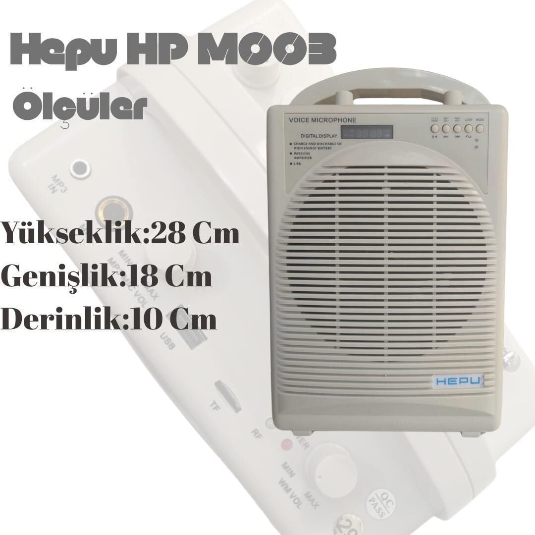HEPU M-003 MEVLÜT & MEZARLIK ANFİSİ KABLOSUZ YAKA MİKROFONLU